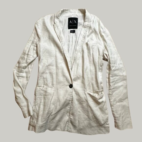 Armani Exchange Jackets & Blazers - EUC Armani Exchange Linen Women's Fit Blazer